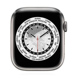 Apple Watch Series 7 (2021) GPS + Cellular 45 mm - Titanium Silver - Sport band Black