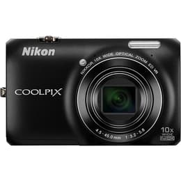 Compact Coolpix S6300 - Black + Nikon Nikkor 10x Wide Optical Zoom ED VR 25-250mm f/3.2-5.8 f/3.2-5.8