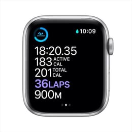 Apple Watch Series 5 (2019) - (band not included) - GPS + Cellular 44 mm - Silver Aluminium