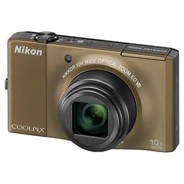 Compact Coolpix S8000 - Brown Nikon Nikkor wide Optical zoom 30–300mm f/3.5–5.6 f/3.5–5.6