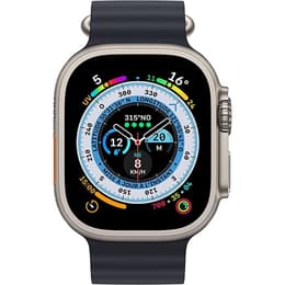 Apple Watch Ultra (2022) GPS + Cellular 49 mm - Titanium Natural Titanium - Ocean band Black