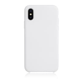 Case iPhone X/XS and 2 protective screens - Silicone - White