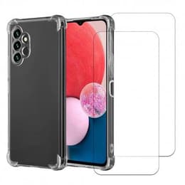 Case Galaxy A13 and 2 protective screens - TPU - Transparent