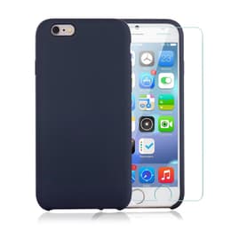Case iPhone SE (2022/2020)/8/7/6/6S and 2 protective screens - Silicone - Blue