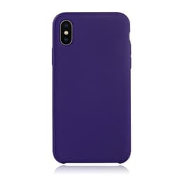 Case iPhone X/XS and 2 protective screens - Silicone - Purple