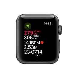 Apple Watch (Series 3) 2017 GPS + Cellular 42 - Aluminium Grey - Sport band Black