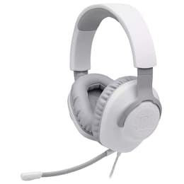 Jbl Quantum 100 noise-Cancelling gaming wired Headphones with microphone - White