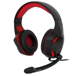Amstrad Basic AMS H555 gaming wired Headphones with microphone - Black/Red