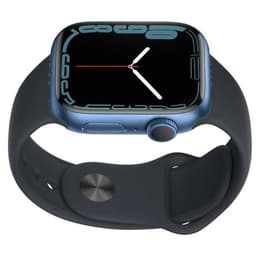 Apple Watch (Series 7) 2021 GPS + Cellular 41 - Aluminium Blue - Sport band Black