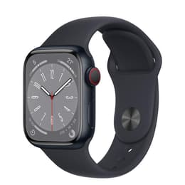 Apple Watch (Series 8) 2022 GPS + Cellular 41 - Aluminium Midnight - Sport band Black