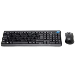 Simpletek Keyboard QWERTZ German Wireless Mouse + Keyboard with Stickers 1000 DPI 2.4G Nano reciever