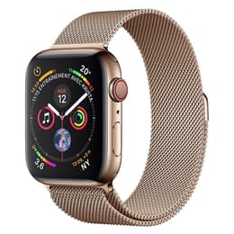 Apple Watch (Series 4) 2018 GPS + Cellular 44 - Stainless steel Gold - Milanese Gold