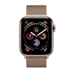 Apple Watch (Series 4) 2018 GPS + Cellular 44 - Stainless steel Gold - Milanese Gold