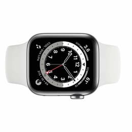 Apple Watch Series 6 (2020) GPS + Cellular 40 mm - Aluminium Silver - Sport band White