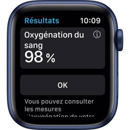 Apple Watch (Series 6) 2020 GPS + Cellular 44 - Aluminium Blue - Sport band Blue