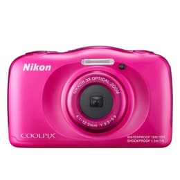 Compact - Nikon Coolpix S33 - Pale pink + Nikon Nikkor 3x Wide Optical Zoom 30-90mm f/3.3-5.9
