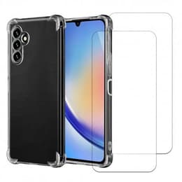 Case Galaxy A34 and 2 protective screens - TPU - Transparent