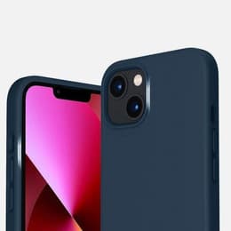 Case iPhone 13 and 2 protective screens - Silicone - Navy blue