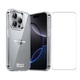 Back Market Case iPhone 16 Pro Max and protective screen - 60% Recycled plastic - Transparent
