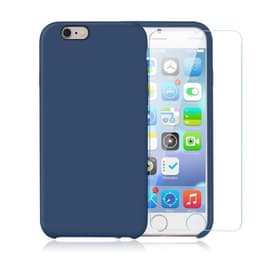 Case iPhone 6 Plus/6S Plus and 2 protective screens - Silicone - Cobalt blue