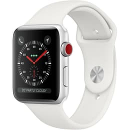 Apple Watch (Series 3) 2017 GPS + Cellular 38 - Aluminium Silver - Sport loop White