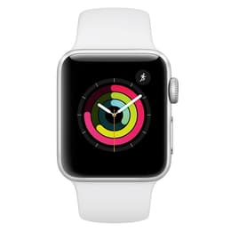 Apple Watch (Series 3) 2017 GPS + Cellular 38 - Aluminium Silver - Sport loop White