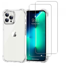 Case iPhone 13 Pro and 2 protective screens - TPU - Transparent