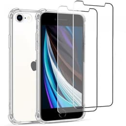 Case iPhone 7 / Iphone 8 / Iphone SE 2020 and 2 protective screens - TPU - Transparent