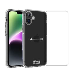 Back Market Case iPhone 16 and protective screen - 60% Recycled plastic - Transparent