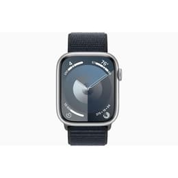 Apple Watch (Series 9) 2023 GPS + Cellular 45 - Aluminium Silver - Sport loop Midnight