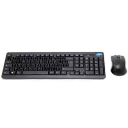 Simpletek Keyboard AZERTY French Wireless Mouse + Keyboard with Stickers 1000 DPI 2.4G Nano reciever