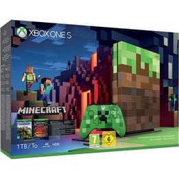 Xbox One S 1000GB - Brown - Limited edition Minecraft + Minecraft