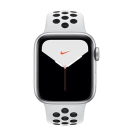 Apple Watch (Series 5) 2019 GPS + Cellular 40 - Aluminium Silver - Sport Nike Pure plainum/Black