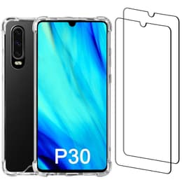 Case P30 and 2 protective screens - Recycled plastic - Transparent
