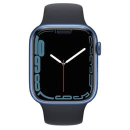 Apple Watch (Series 7) 2021 GPS + Cellular 45 - Aluminium Blue - Sport band Black