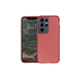Case Galaxy S21 Ultra - Natural material - Red