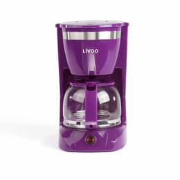 Coffee maker Without capsule Livoo DOD163B 1.25L - Purple