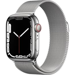 Apple Watch (Series 7) 2021 GPS 45 - Stainless steel Silver - Milanese loop Silver