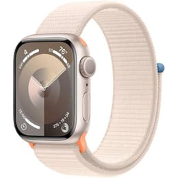 Apple Watch (Series 9) 2023 GPS + Cellular 41 - Aluminium Starlight - Sport loop Starlight