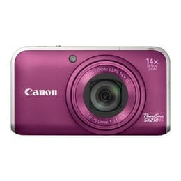 Compact PowerShot SX210 IS - Purple/Grey + Canon Canon Zoom Lens 28-392 mm f/3.1-5.9 f/3.1-5.9