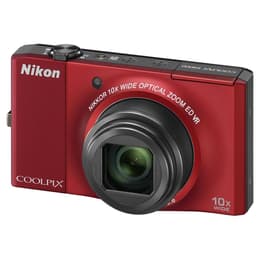 Compact Coolpix S8000 - Red + Nikon Nikon Nikkor Wide Optical Zoom ED VR 30-300 mm f/3.5-5.6 f/3.5-5.6