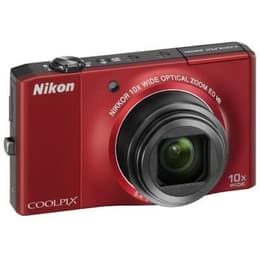 Compact Coolpix S8000 - Red + Nikon Nikon Nikkor Wide Optical Zoom ED VR 30-300 mm f/3.5-5.6 f/3.5-5.6