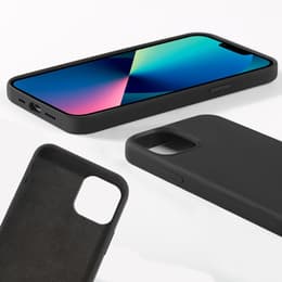Case iPhone 13 and 2 protective screens - Silicone - Black