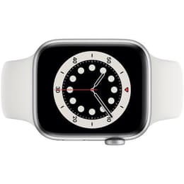 Apple Watch (Series 6) 2020 GPS + Cellular 44 - Aluminium Silver - Sport band White