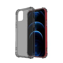 Case iPhone 12/12 Pro - Silicone - Black/Transparent