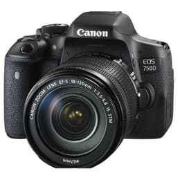 Reflex EOS 750D - Black + Canon Canon EF-S 18-135 mm f/3.5-5.6 IS STM f/3.5-5.6