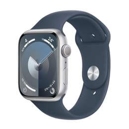 Apple Watch Series 9 (2023) GPS + Cellular 45 mm - Aluminium Silver - Sport band Blue