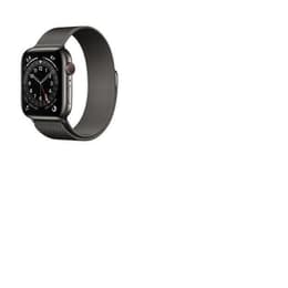 Apple Watch (Series 7) 2021 GPS + Cellular 45 - Aluminium Black - Milanese loop Silver