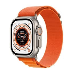 Apple Watch Ultra (2022) GPS + Cellular 49 mm - Titanium Natural Titanium - Alpine loop Orange