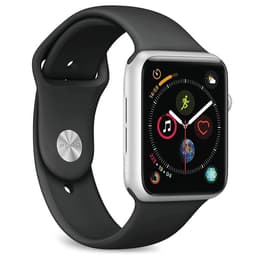 Apple Watch (Series 6) 2020 GPS + Cellular 40 - Stainless steel Silver - Sport loop Black